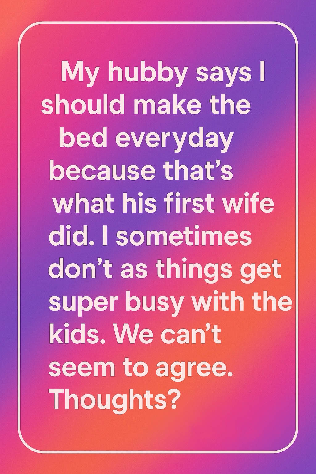 We can’t seem to agree.