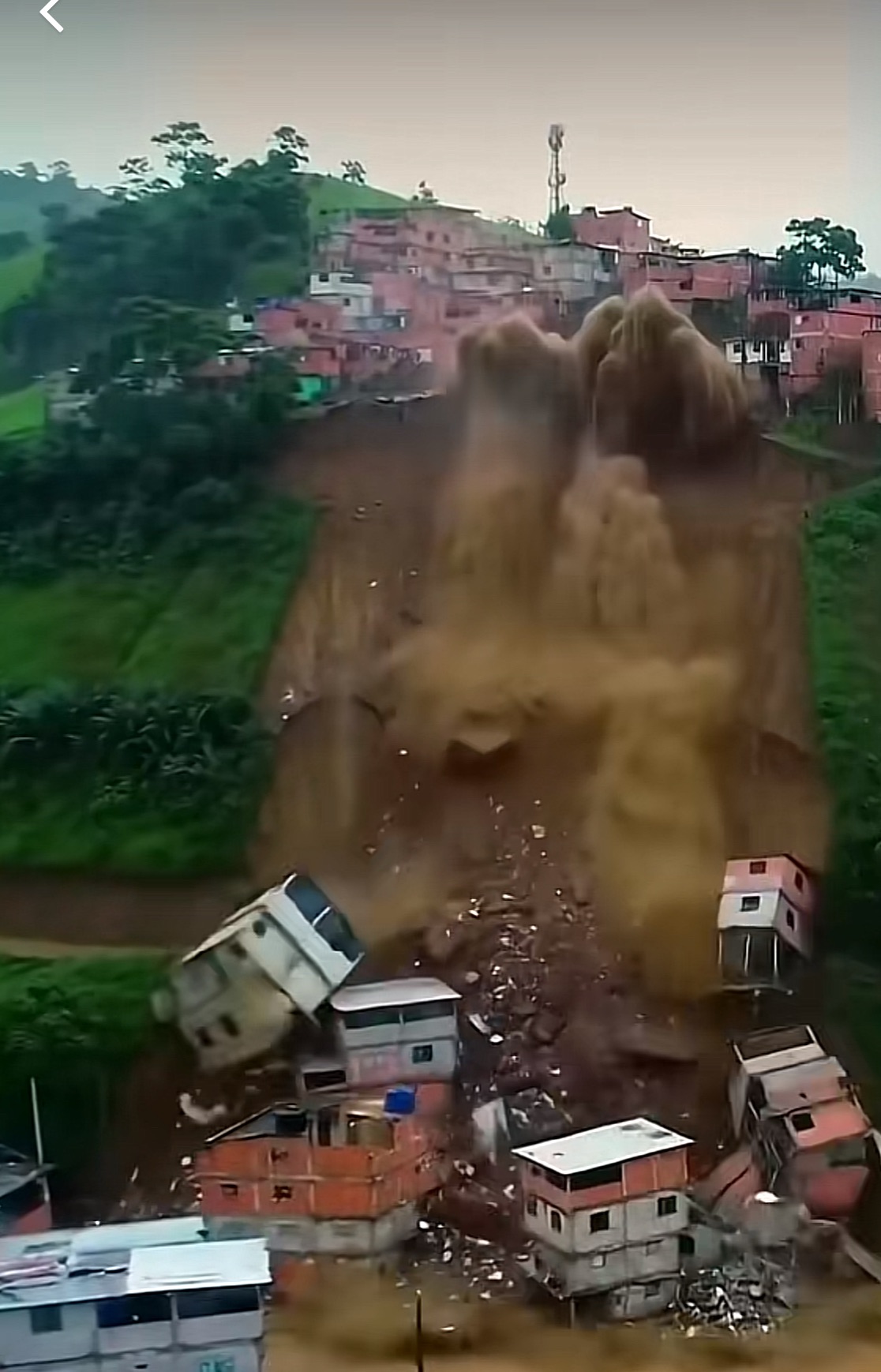 Catastrophic Landslide Caught on Camera: Houses Vanish in Seconds!